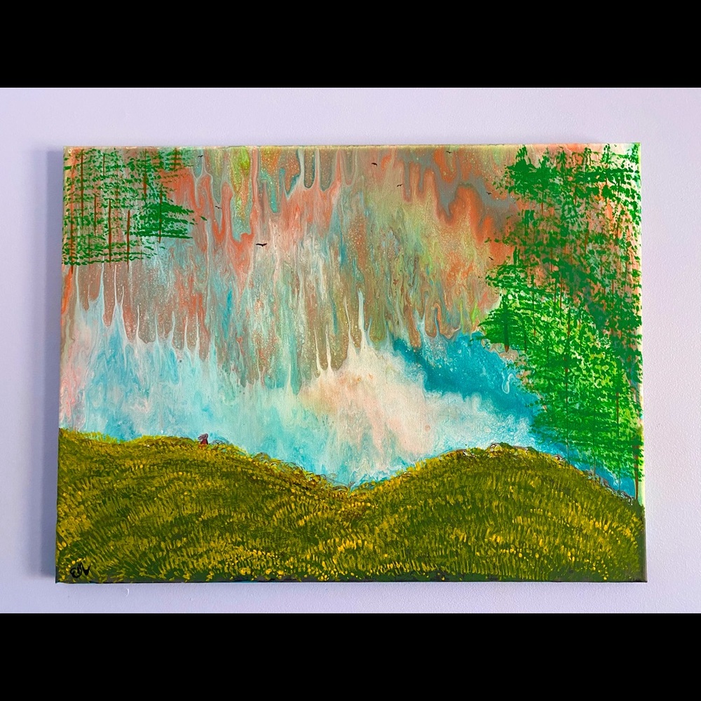 “Oh Crap” Mixed media painting!